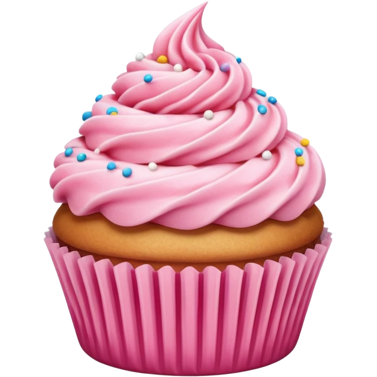 Cupcake with pink icing emoji