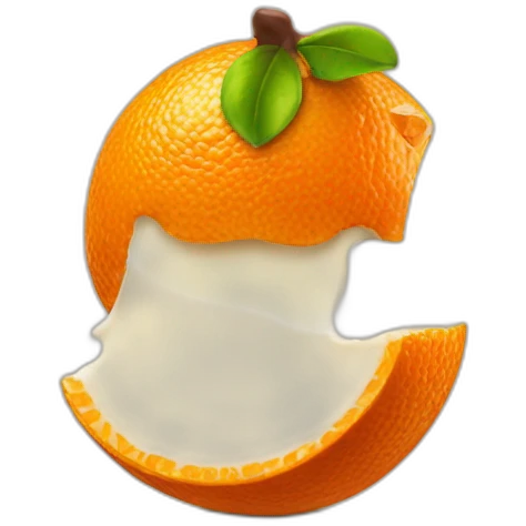 chocolate napped orange emoji