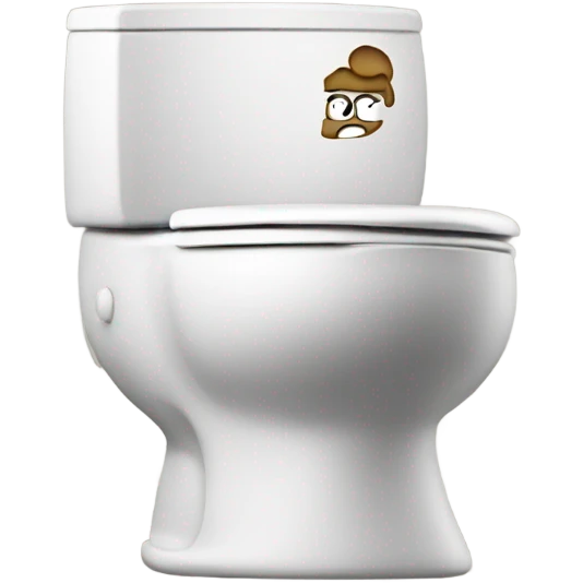 Toilet with a head emoji