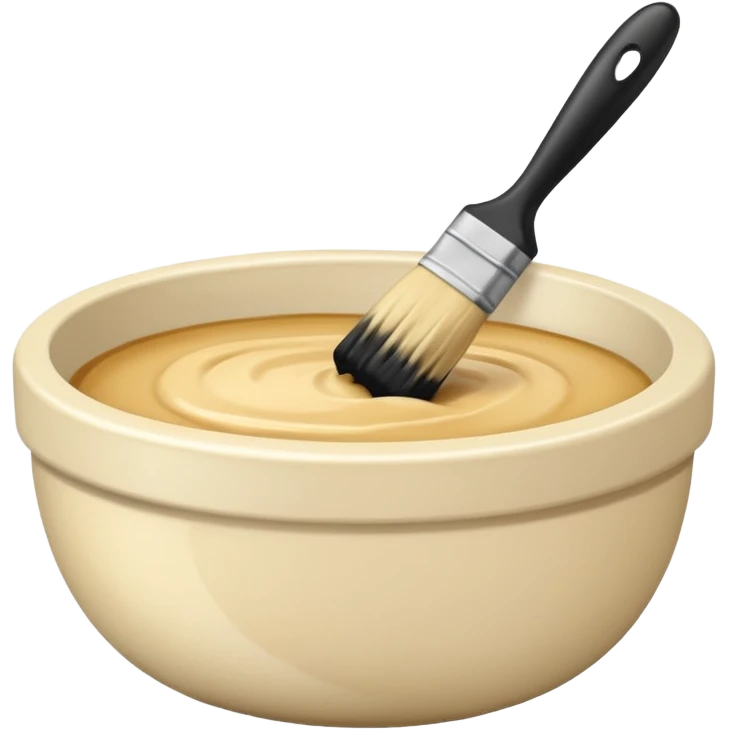 bowl of blonde hair dye with a brush next to it emoji