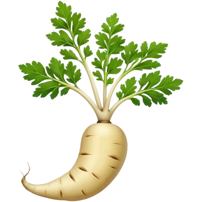 one parsnip root without green leafs emoji