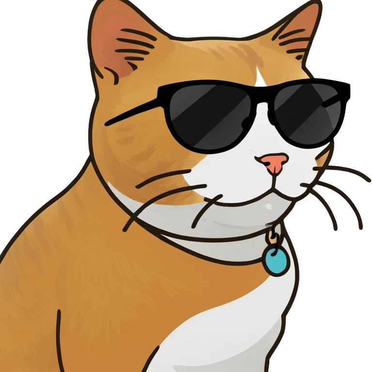 Cat with sunglasses emoji