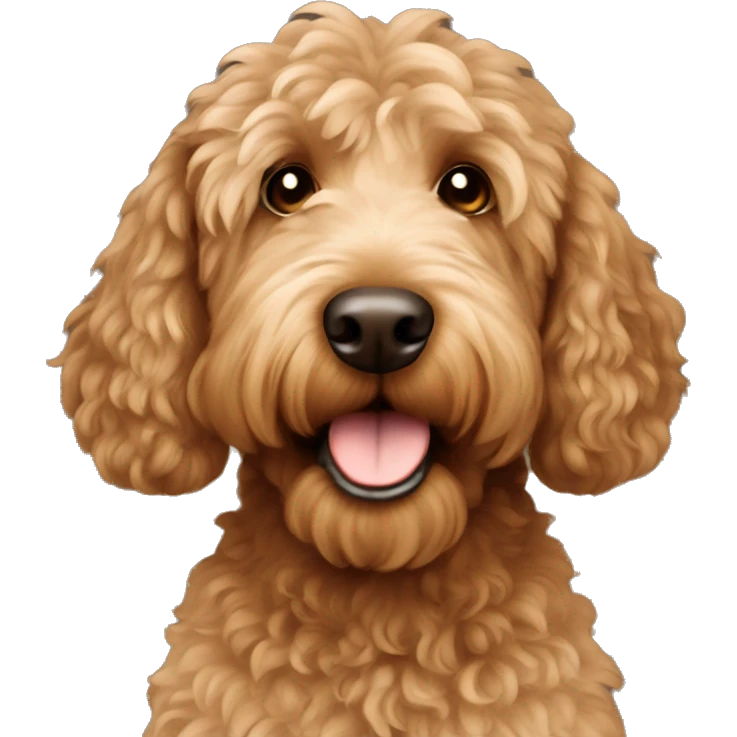 Brown goldendoodle emoji