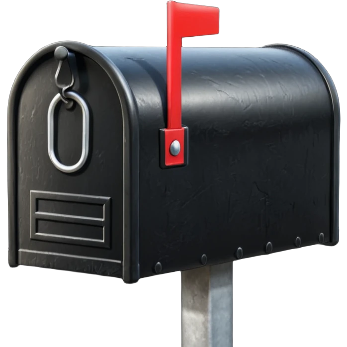 black mailbox with №309 on black post emoji