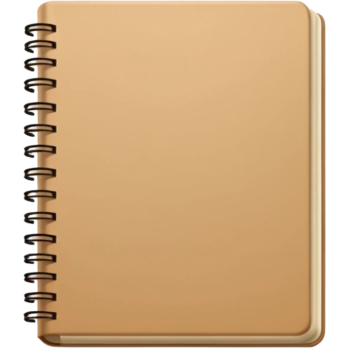 Light brown Planner open notebook  emoji