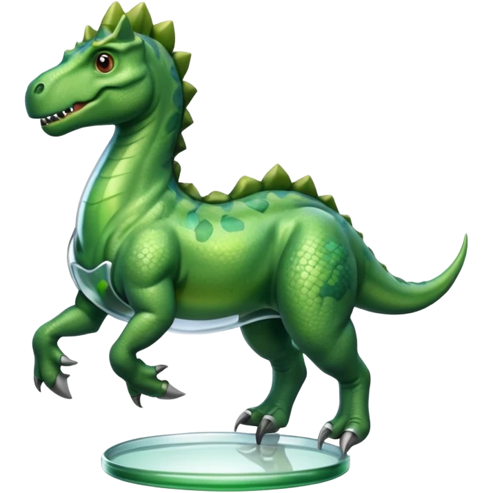 Dinosaur with glass riding horse emoji