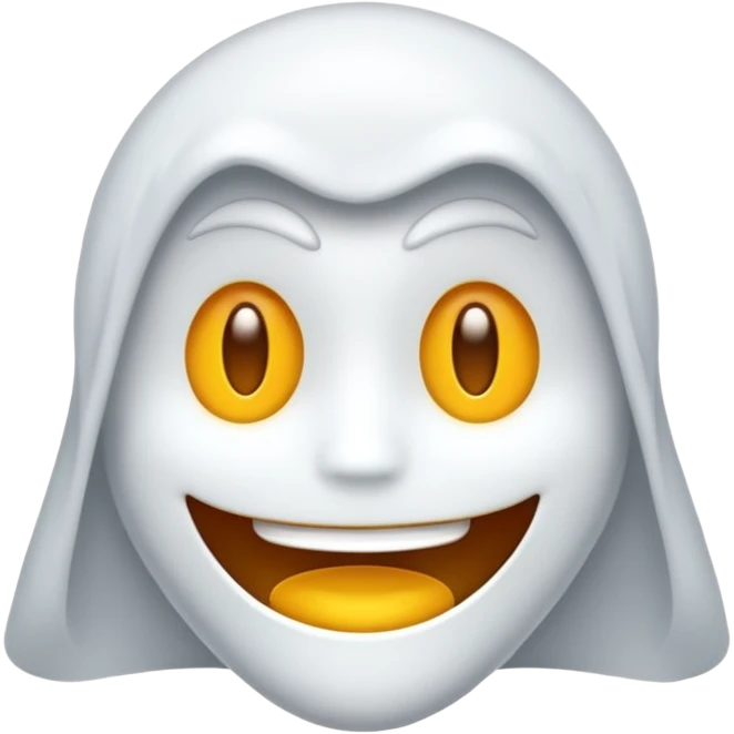 Emojis qui rigole fusionné avec l’emojis fantôme 👻 emoji