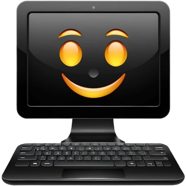 modern computer with computer unit without logo emoji