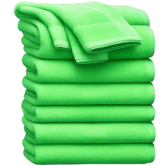 Green stacked towels emoji