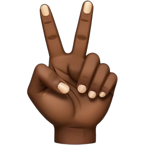🖖🏾 this emoji with the index finger down and thumb slightly down emoji