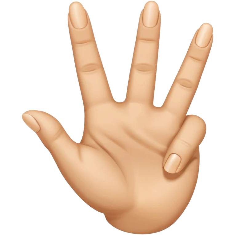 187 Handzeichen Bitte mache mir einen Emoji der mit der linken Hand den Mittelfinger auf den kleinenfinger und den Ringfinger auf den Daumen und der Zeigefinger in die Luft und mit der rechten Hand bitte den Mittelfinger nach unten und den Zeigefinger leicht nach oben emoji