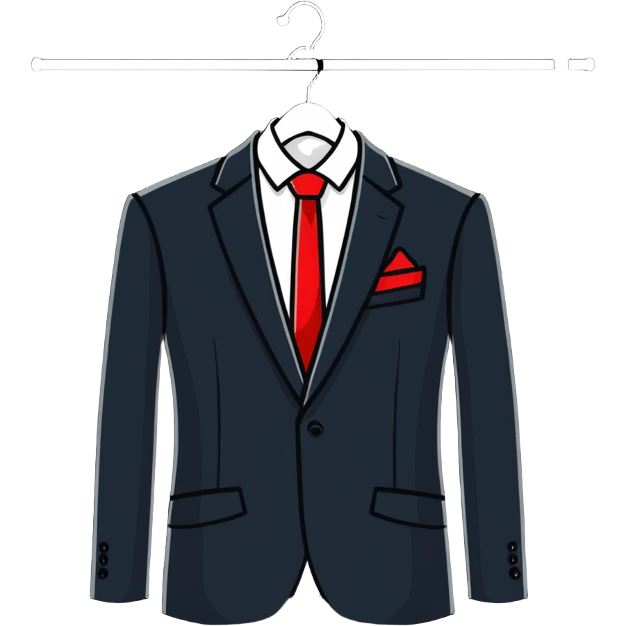 luxurious silk pale beige suit on hanger emoji