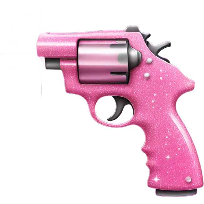 pink gun with sparkles emoji