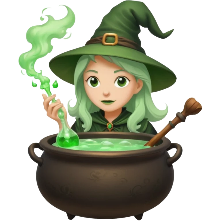 green witch cooking potion emoji