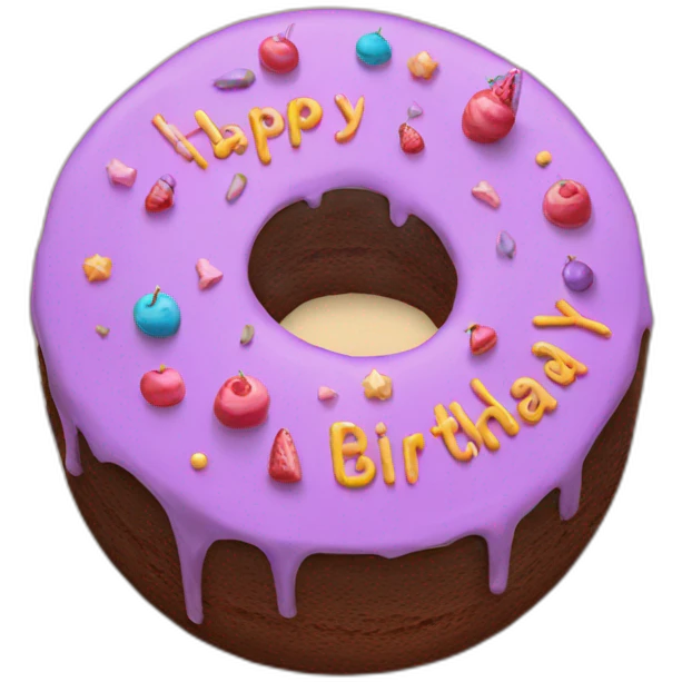 Cakes spelling out happy birthday Priya emoji