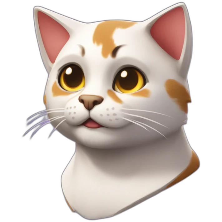 Meowscles Anthromorphic calico cat from fortnite emoji