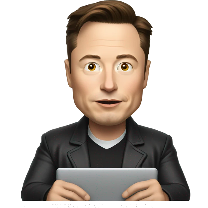 ELON MUSK WORKING ON PC emoji