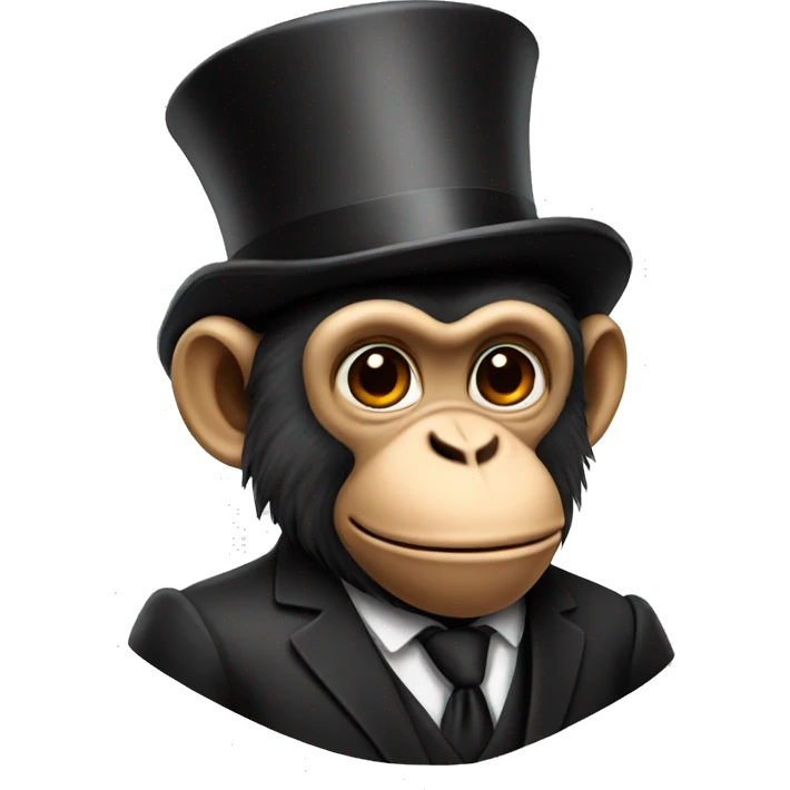 monkey with tophat emoji