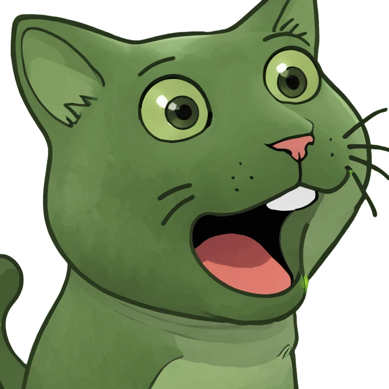 Cat singing emoji