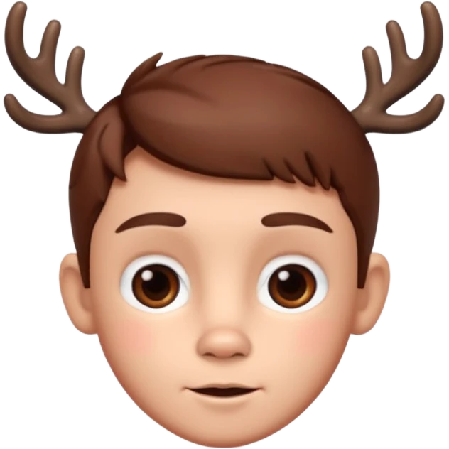 Rudolph cute face emoji for slack simple with hair, like the first one of that most recent message emoji