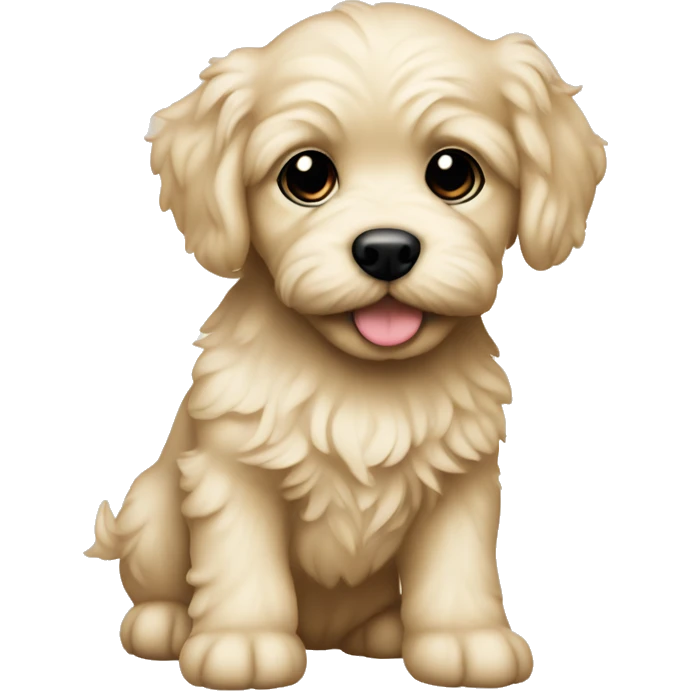 Havapoo puppy cream color emoji