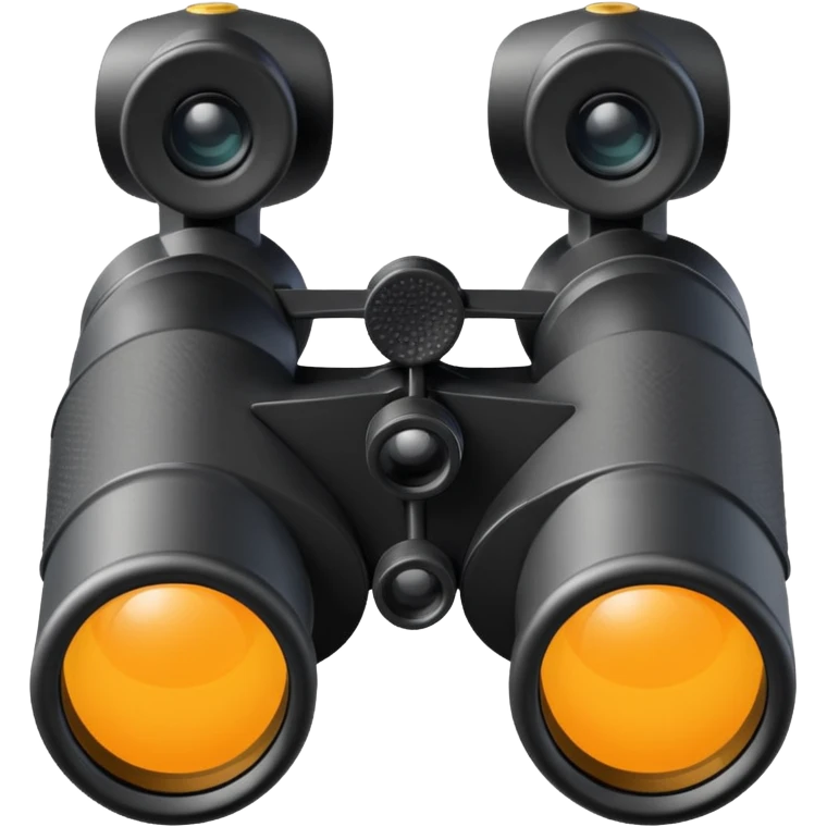 black binoculars with large lenses make lenses point out straight emoji