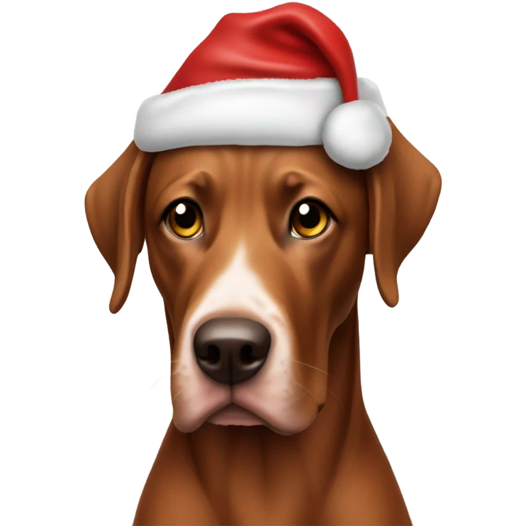 Viszla with Santa  emoji