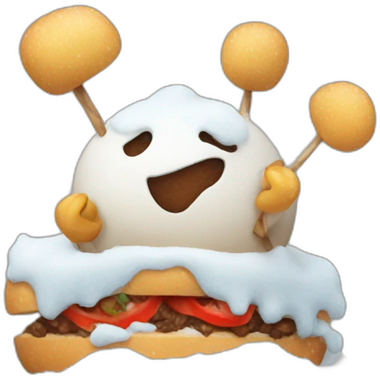 Snow with food emoji