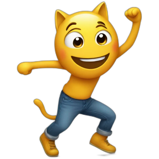 chat qui danse emoji