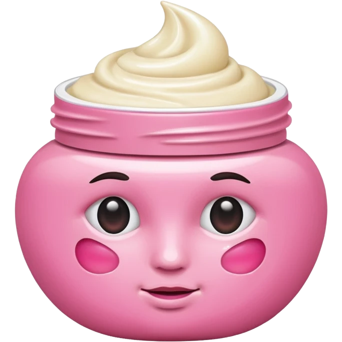 Pink pretty  face cream  emoji