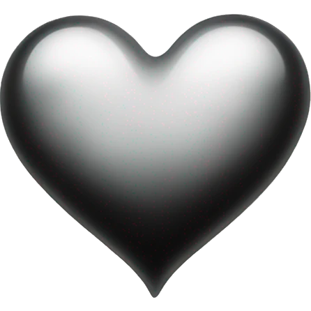 black and white glowing heart emoji