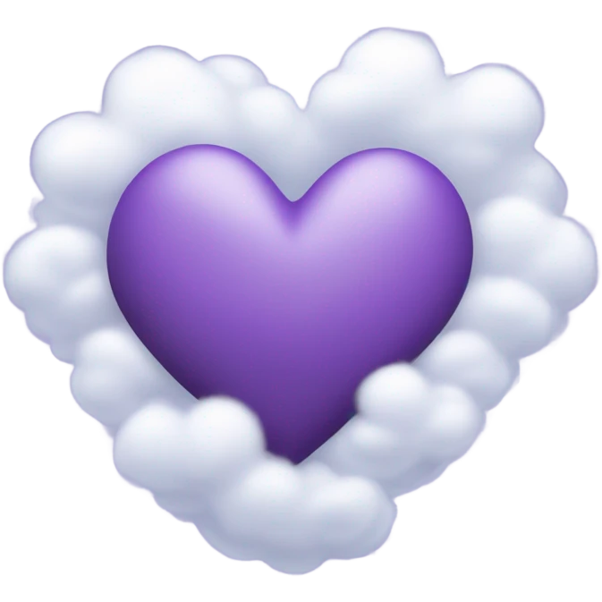 Heart Violet with clouds emoji