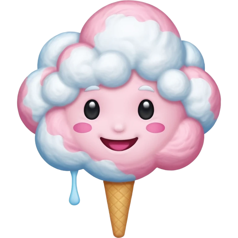 cloud person cotton candy, emoji