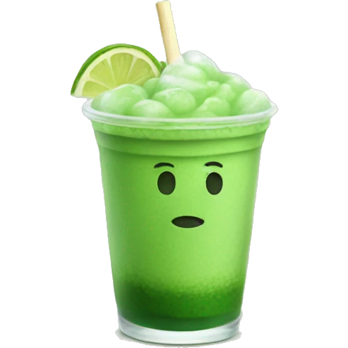 Iced matcha drink emoji