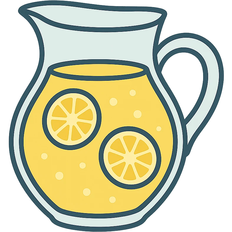 flat toon pitcher of lemonade emoji