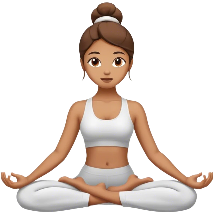 Girl doing yoga emoji