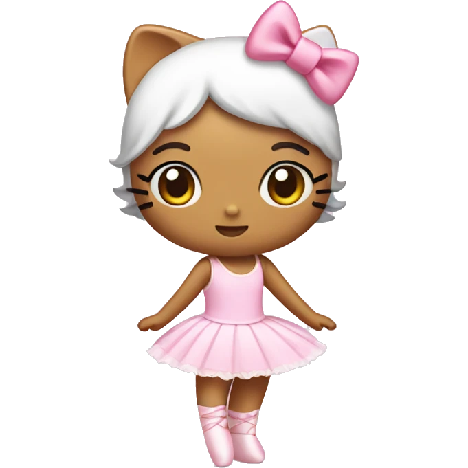 Hello kitty wearing ballet kit emoji