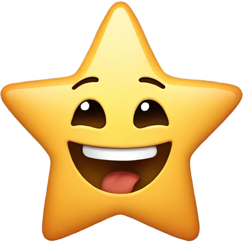 star with happy face emoji