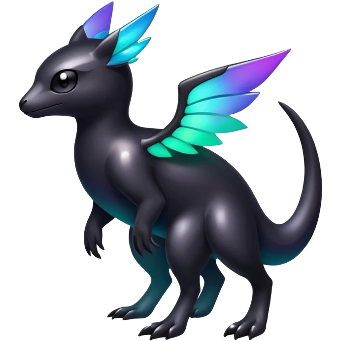  Iridescent gradient black dark fakemon-creature  emoji