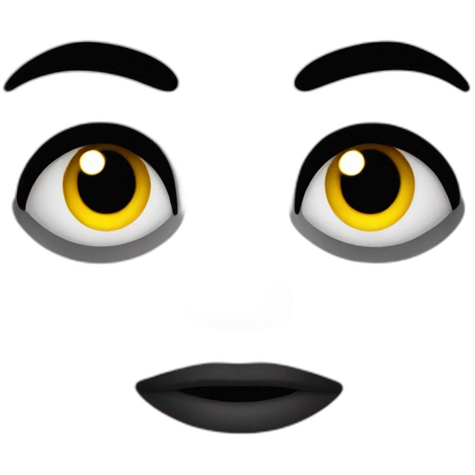 Black eyes emoji