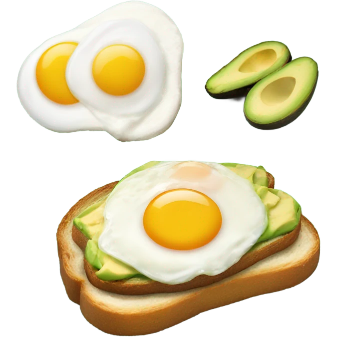 avocado toast with a fried egg emoji