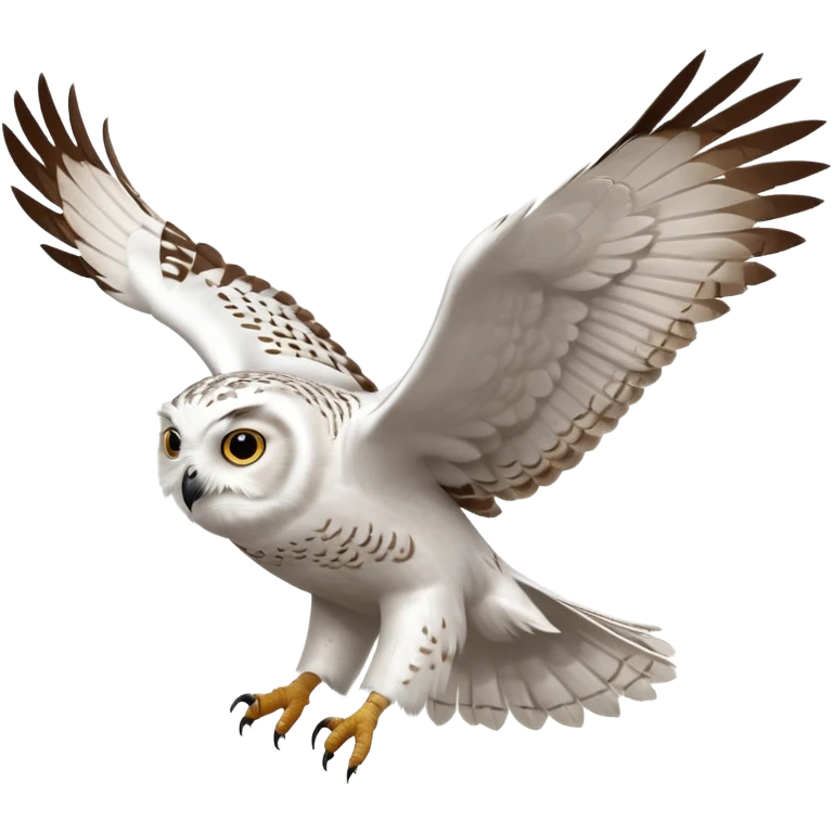 snowy owl in flight emoji