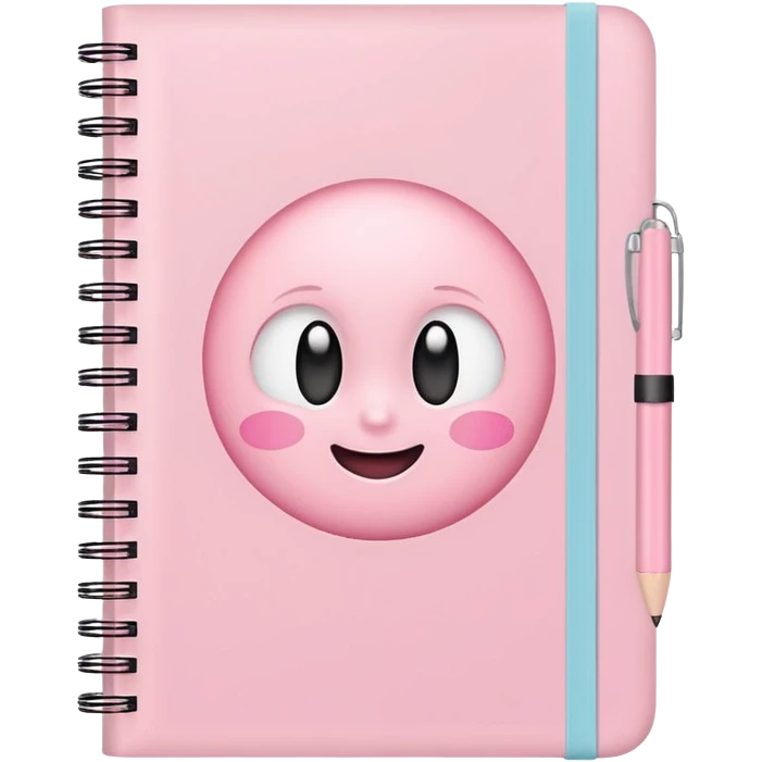 cute pastel pink notebook with 'to-do' on the cover emoji