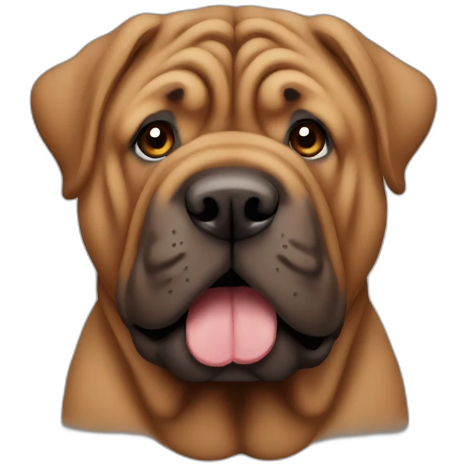 brown big sharpei emoji