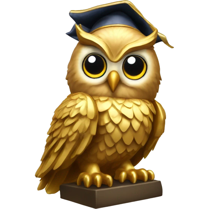 Dumbledore's owl gold lecturn podium  emoji