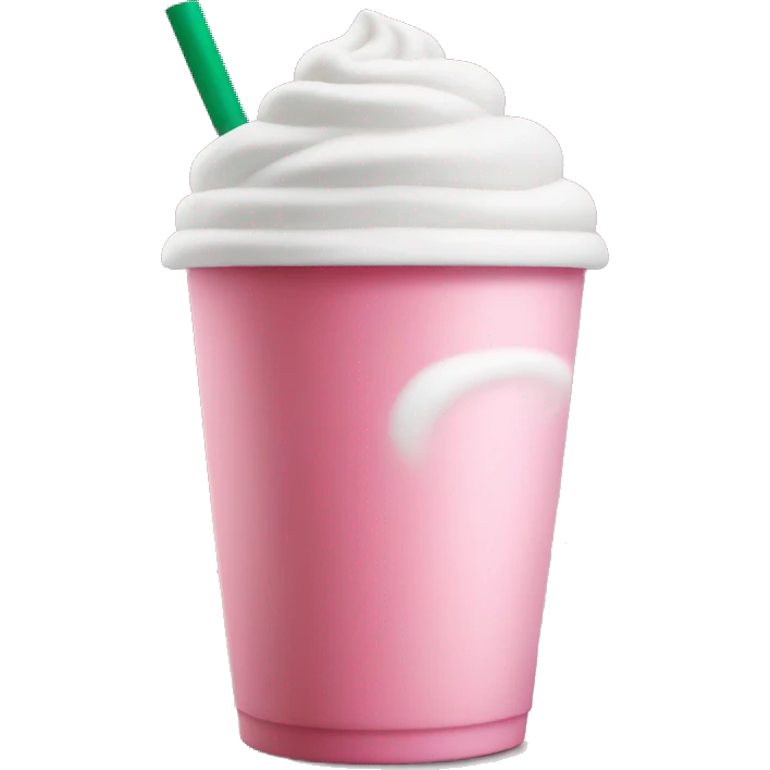 starbucks cup pink drink with cold foam emoji