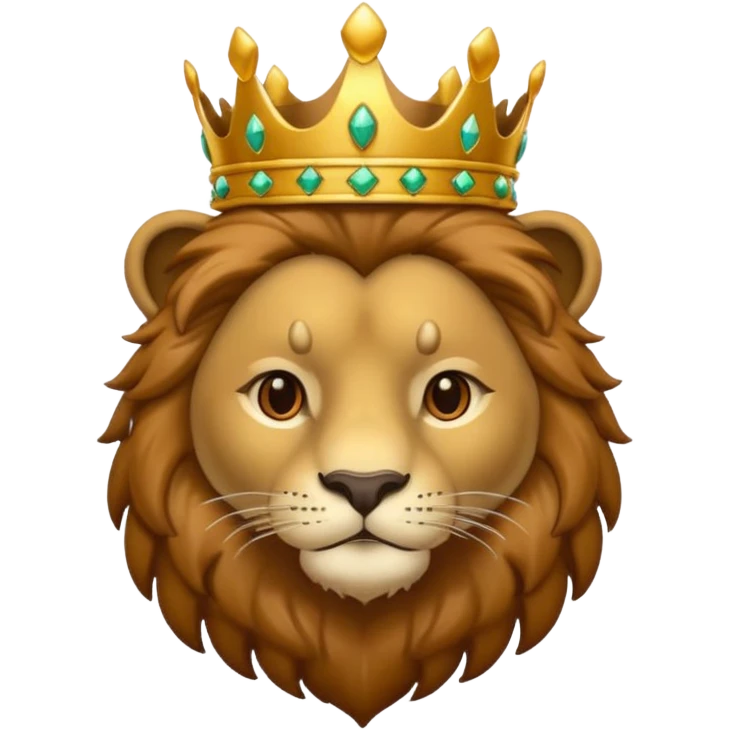 Leão com coroa emoji