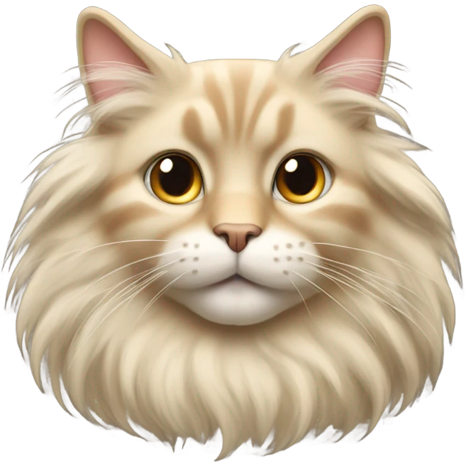 beige cat with long hair emoji