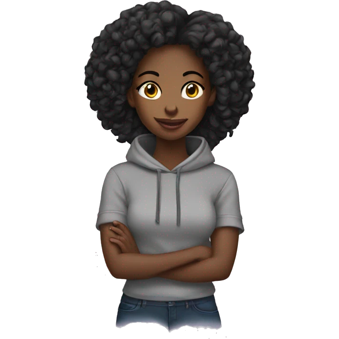 Black girl hoodie  emoji