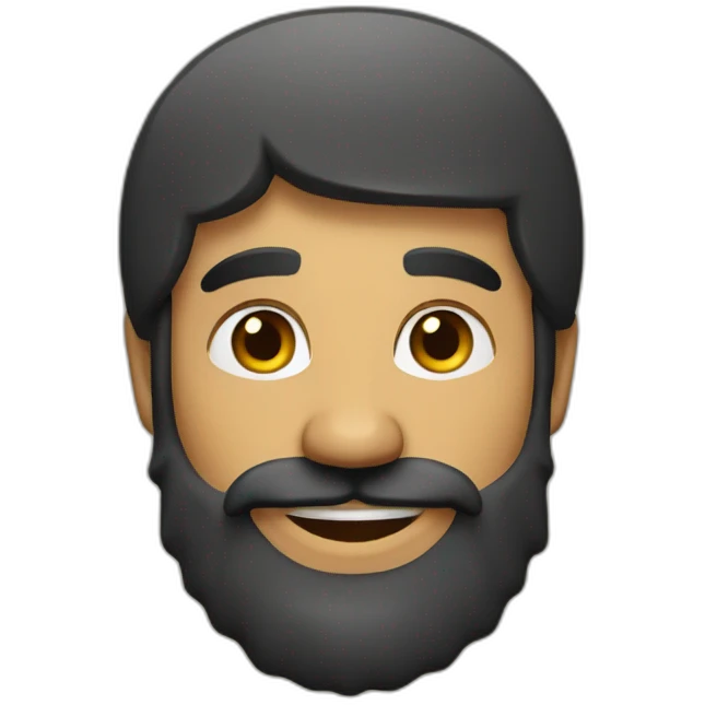 a gipsy man with smile and a beard emoji